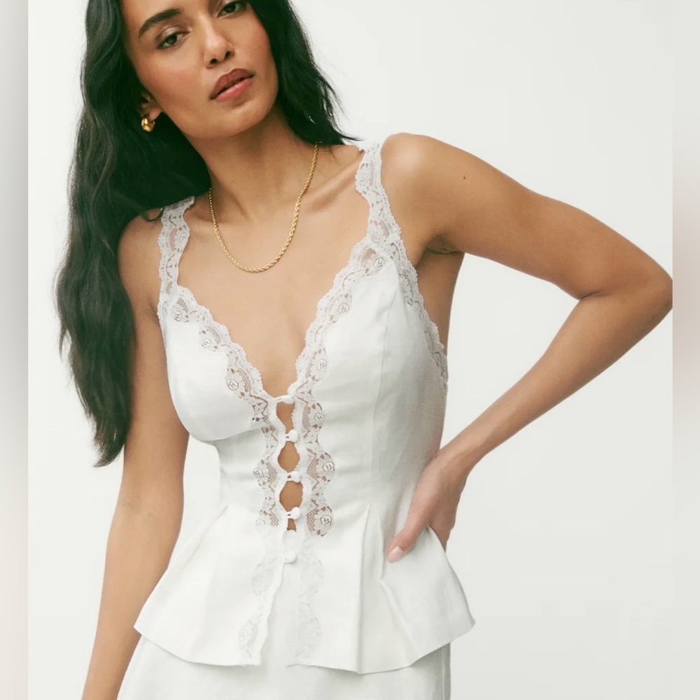 Reformation Josefina linen top